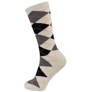 +MD Argyle Bamboo Cushioned Crew Dress Socks